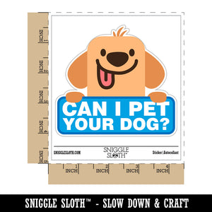 Can I Pet Your Dog Funny Labrador Retriever Waterproof Vinyl Phone Tablet Laptop Water Bottle Car Window Bumper Decal Sticker Set - 5 Pack