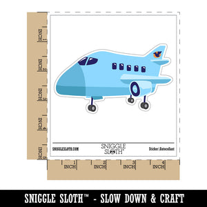 Cartoon Airplane Aircraft Jumbo Jet Waterproof Vinyl Phone Tablet Laptop Water Bottle Car Window Bumper Decal Sticker Set - 5 Pack