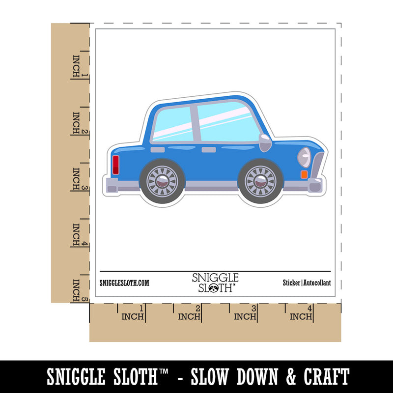 Cartoon Car Sedan Side View Waterproof Vinyl Phone Tablet Laptop Water Bottle Car Window Bumper Decal Sticker Set - 5 Pack