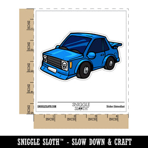 Cartoon Street Racing Car Waterproof Vinyl Phone Tablet Laptop Water Bottle Car Window Bumper Decal Sticker Set - 5 Pack