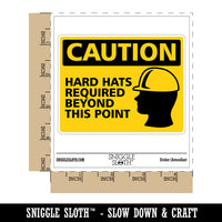 Caution Hard Hats Required Construction Waterproof Vinyl Phone Tablet Laptop Water Bottle Car Window Bumper Decal Sticker Set - 5 Pack