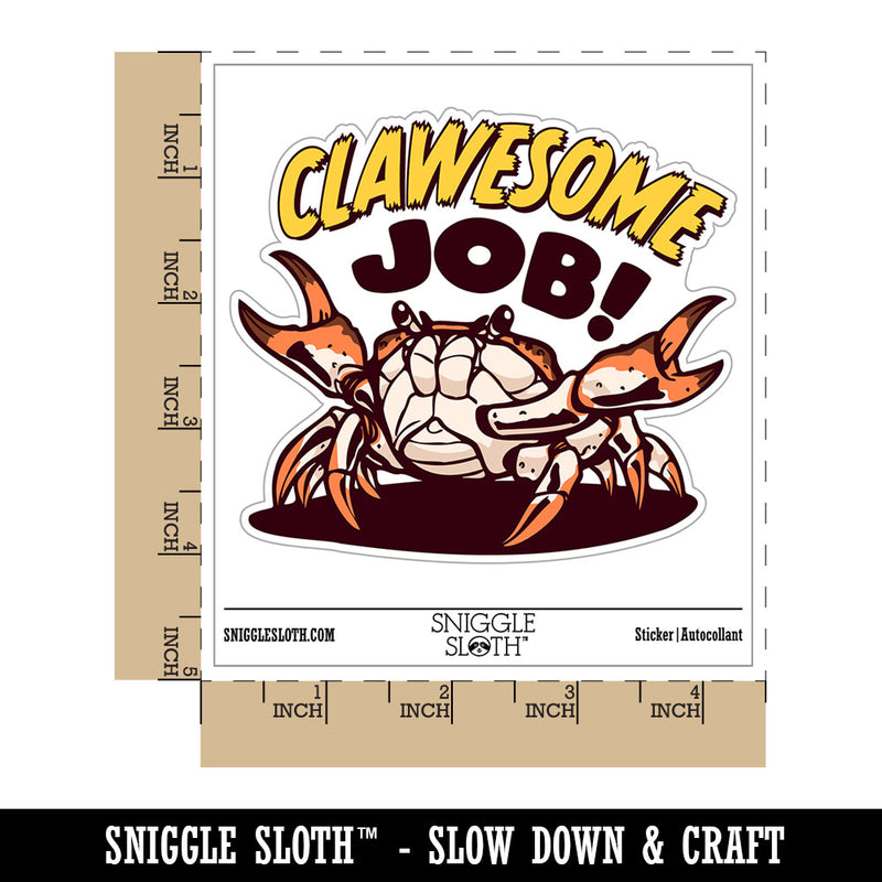 Clawesome Awesome Job Crab Claws Waterproof Vinyl Phone Tablet Laptop Water Bottle Car Window Bumper Decal Sticker Set - 5 Pack