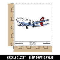 Commercial Airliner Airplane Aircraft Plane Waterproof Vinyl Phone Tablet Laptop Water Bottle Car Window Bumper Decal Sticker Set - 5 Pack