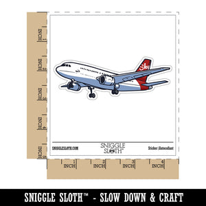 Commercial Airliner Airplane Aircraft Plane Waterproof Vinyl Phone Tablet Laptop Water Bottle Car Window Bumper Decal Sticker Set - 5 Pack