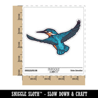 Common River Kingfisher Colorful Bird Waterproof Vinyl Phone Tablet Laptop Water Bottle Car Window Bumper Decal Sticker Set - 5 Pack