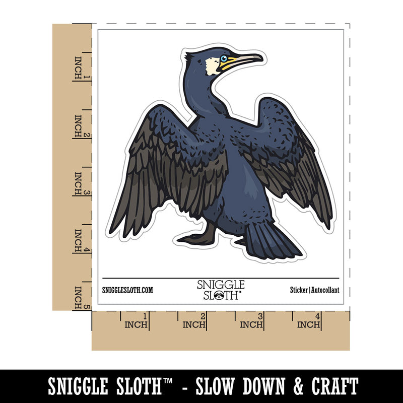 Cormorant Aquatic Fishing Bird Waterproof Vinyl Phone Tablet Laptop Water Bottle Car Window Bumper Decal Sticker Set - 5 Pack