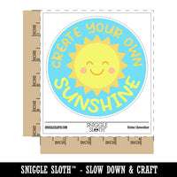 Create Your Own Sunshine Waterproof Vinyl Phone Tablet Laptop Water Bottle Car Window Bumper Decal Sticker Set - 5 Pack