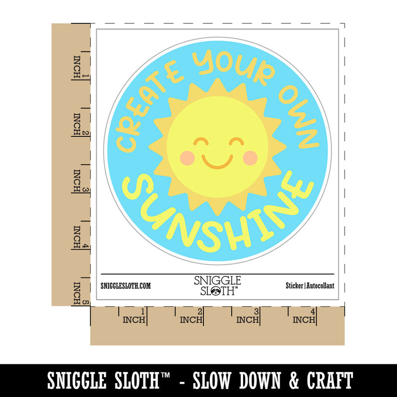 Create Your Own Sunshine Waterproof Vinyl Phone Tablet Laptop Water Bottle Car Window Bumper Decal Sticker Set - 5 Pack