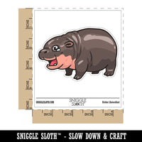Crying Baby Hippo Shocked Cute Waterproof Vinyl Phone Tablet Laptop Water Bottle Car Window Bumper Decal Sticker Set - 5 Pack