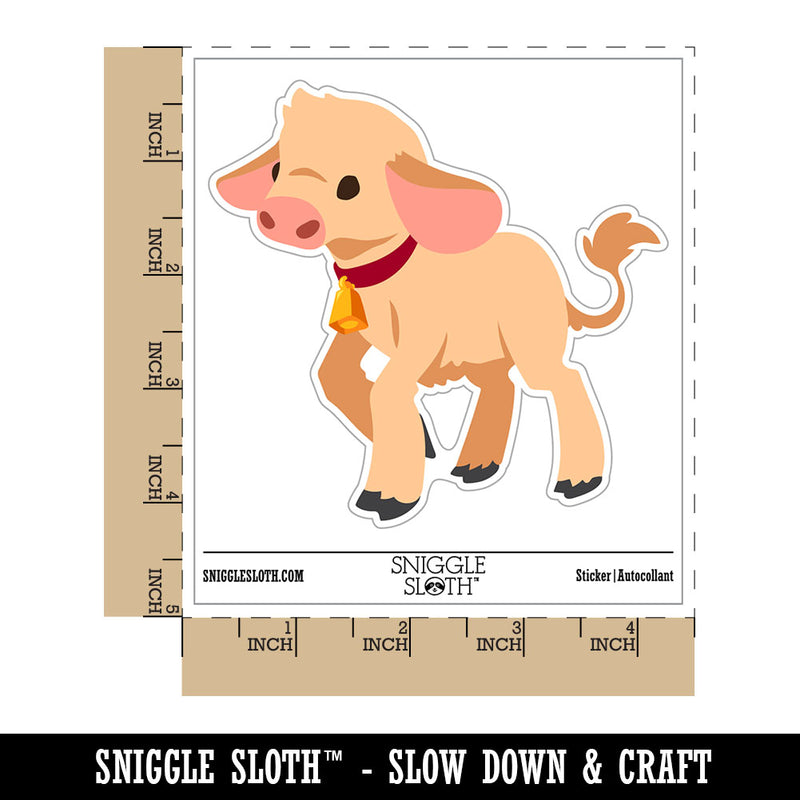 Cute Baby Cow Calf Waterproof Vinyl Phone Tablet Laptop Water Bottle Car Window Bumper Decal Sticker Set - 5 Pack