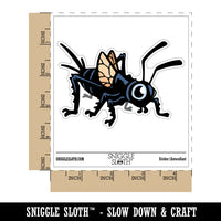 Cute Cartoon Cricket Bug Insect Waterproof Vinyl Phone Tablet Laptop Water Bottle Car Window Bumper Decal Sticker Set - 5 Pack