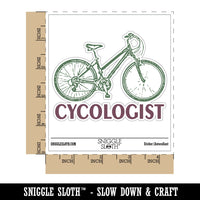 Cycologist Bike Cycling Waterproof Vinyl Phone Tablet Laptop Water Bottle Car Window Bumper Decal Sticker Set - 5 Pack