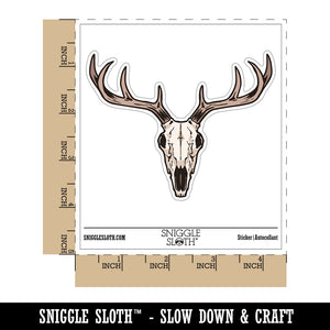 Deer Skull Bones Antler Waterproof Vinyl Phone Tablet Laptop Water Bottle Car Window Bumper Decal Sticker Set - 5 Pack