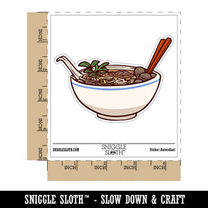 Delicious Bowl of Pho Vietnamese Noodles Waterproof Vinyl Phone Tablet Laptop Water Bottle Car Window Bumper Decal Sticker Set - 5 Pack