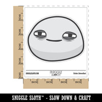 Depressed Sad Tired Exhausted Smiley Face Waterproof Vinyl Phone Tablet Laptop Water Bottle Car Window Bumper Decal Sticker Set - 5 Pack