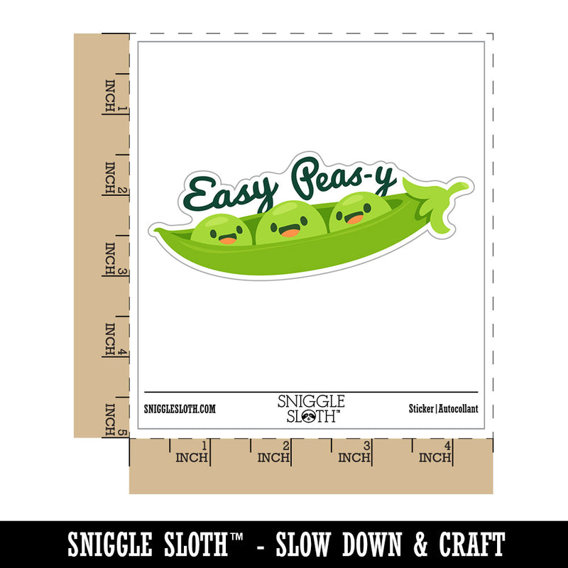 Easy Peas-y Peas Vegetable Compliment Grocery Waterproof Vinyl Phone Tablet Laptop Water Bottle Car Window Bumper Decal Sticker Set - 5 Pack