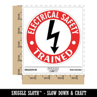 Electrical Safety Trained Professional Electrician Waterproof Vinyl Phone Tablet Laptop Water Bottle Car Window Bumper Decal Sticker Set - 5 Pack