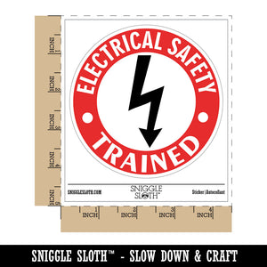 Electrical Safety Trained Professional Electrician Waterproof Vinyl Phone Tablet Laptop Water Bottle Car Window Bumper Decal Sticker Set - 5 Pack