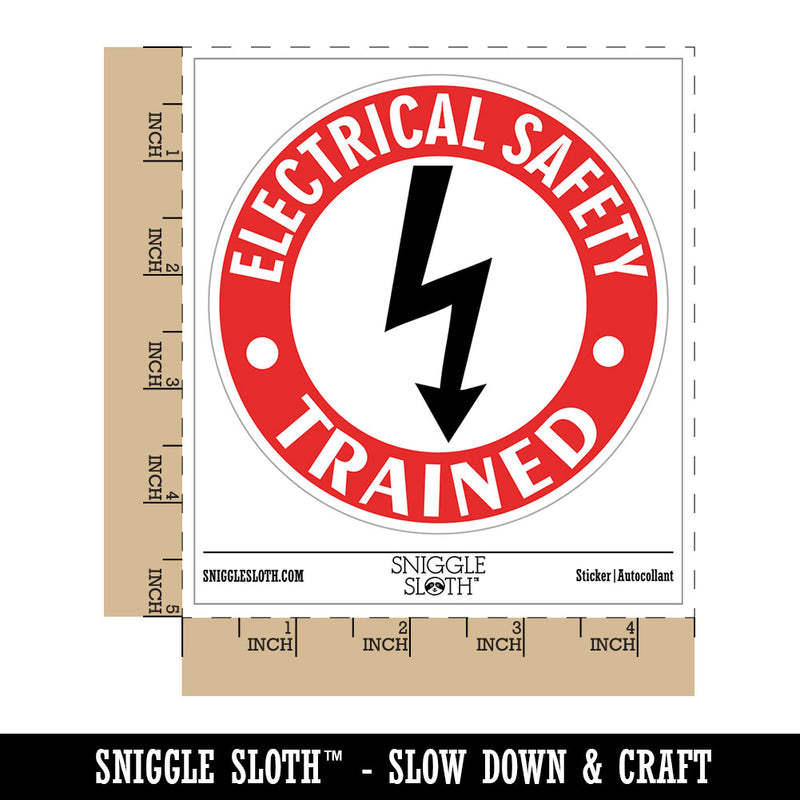 Electrical Safety Trained Professional Electrician Waterproof Vinyl Phone Tablet Laptop Water Bottle Car Window Bumper Decal Sticker Set - 5 Pack