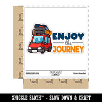 Enjoy the Journey Vacation Road Trip Car Luggage Waterproof Vinyl Phone Tablet Laptop Water Bottle Car Window Bumper Decal Sticker Set - 5 Pack