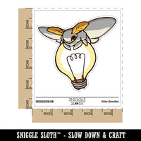 Fluffy Moth Sitting on Lightbulb Waterproof Vinyl Phone Tablet Laptop Water Bottle Car Window Bumper Decal Sticker Set - 5 Pack