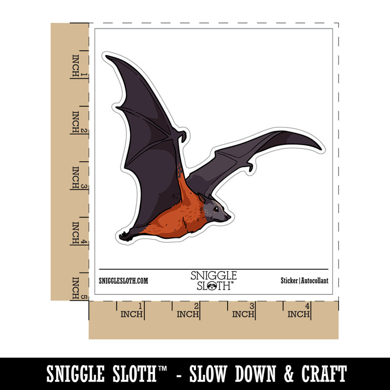 Flying Fox Giant Fruit Bat Waterproof Vinyl Phone Tablet Laptop Water Bottle Car Window Bumper Decal Sticker Set - 5 Pack