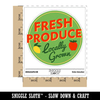 Fresh Produce Locally Grown Farm Fruit Groceries Waterproof Vinyl Phone Tablet Laptop Water Bottle Car Window Bumper Decal Sticker Set - 5 Pack
