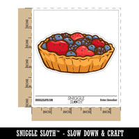Fruit Tart Dessert Pastry Fruits Berries Waterproof Vinyl Phone Tablet Laptop Water Bottle Car Window Bumper Decal Sticker Set - 5 Pack