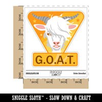 Greatest of All Time Handsome Goat Waterproof Vinyl Phone Tablet Laptop Water Bottle Car Window Bumper Decal Sticker Set - 5 Pack