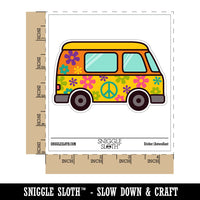 Groovy Hippie Van Waterproof Vinyl Phone Tablet Laptop Water Bottle Car Window Bumper Decal Sticker Set - 5 Pack