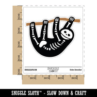 Hanging Sloth Skeleton Waterproof Vinyl Phone Tablet Laptop Water Bottle Car Window Bumper Decal Sticker Set - 5 Pack