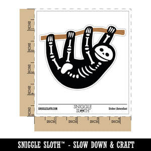 Hanging Sloth Skeleton Waterproof Vinyl Phone Tablet Laptop Water Bottle Car Window Bumper Decal Sticker Set - 5 Pack
