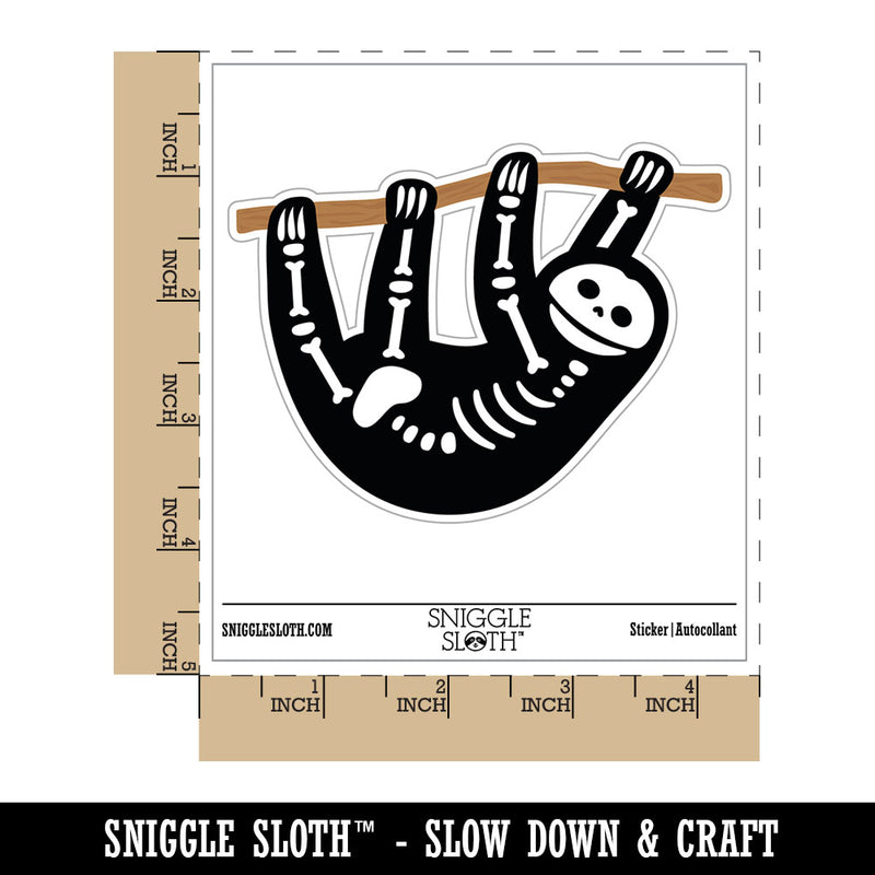 Hanging Sloth Skeleton Waterproof Vinyl Phone Tablet Laptop Water Bottle Car Window Bumper Decal Sticker Set - 5 Pack
