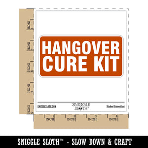 Hangover Cure Kit Waterproof Vinyl Phone Tablet Laptop Water Bottle Car Window Bumper Decal Sticker Set - 5 Pack