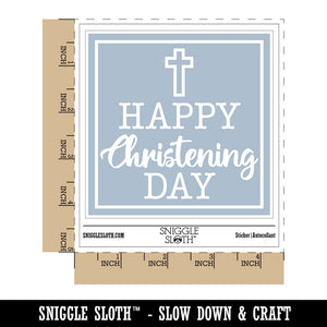 Happy Christening Day Baptism Waterproof Vinyl Phone Tablet Laptop Water Bottle Car Window Bumper Decal Sticker Set - 5 Pack
