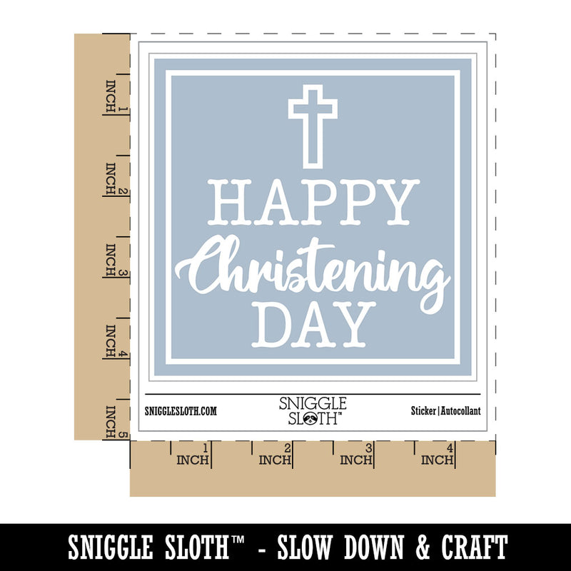 Happy Christening Day Baptism Waterproof Vinyl Phone Tablet Laptop Water Bottle Car Window Bumper Decal Sticker Set - 5 Pack