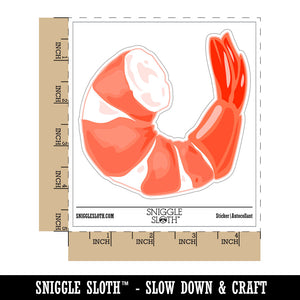 Headless Cooked Cocktail Shrimp Prawn Waterproof Vinyl Phone Tablet Laptop Water Bottle Car Window Bumper Decal Sticker Set - 5 Pack