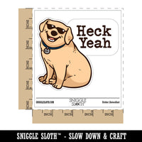 Heck Yeak Labrador Retriever Dog Sunglasses Cool Waterproof Vinyl Phone Tablet Laptop Water Bottle Car Window Bumper Decal Sticker Set - 5 Pack