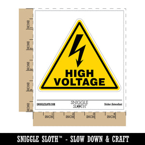 High Voltage Electricity Danger Shock Sign Waterproof Vinyl Phone Tablet Laptop Water Bottle Car Window Bumper Decal Sticker Set - 5 Pack