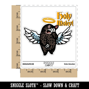 Holy Moley Angel Mole Wings and Halo Waterproof Vinyl Phone Tablet Laptop Water Bottle Car Window Bumper Decal Sticker Set - 5 Pack