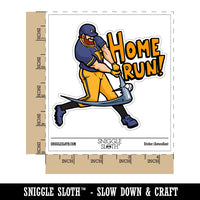Home Run Baseball Batter Sports Waterproof Vinyl Phone Tablet Laptop Water Bottle Car Window Bumper Decal Sticker Set - 5 Pack