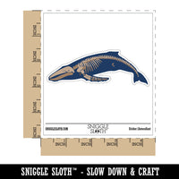 Humpback Whale Skeleton Bones Waterproof Vinyl Phone Tablet Laptop Water Bottle Car Window Bumper Decal Sticker Set - 5 Pack