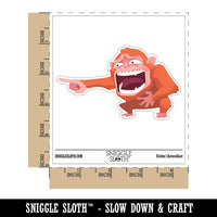 Hysterical Monkey Pointing and Laughing Waterproof Vinyl Phone Tablet Laptop Water Bottle Car Window Bumper Decal Sticker Set - 5 Pack