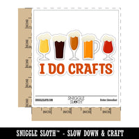 I do Crafts Beer Waterproof Vinyl Phone Tablet Laptop Water Bottle Car Window Bumper Decal Sticker Set - 5 Pack