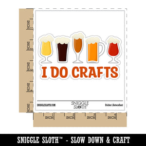 I do Crafts Beer Waterproof Vinyl Phone Tablet Laptop Water Bottle Car Window Bumper Decal Sticker Set - 5 Pack