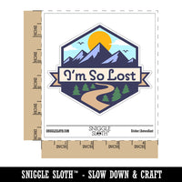 I'm So Lost Travel Adventure Funny Mountain Hiking Waterproof Vinyl Phone Tablet Laptop Water Bottle Car Window Bumper Decal Sticker Set - 5 Pack