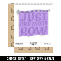Just One More Row Knitting Waterproof Vinyl Phone Tablet Laptop Water Bottle Car Window Bumper Decal Sticker Set - 5 Pack