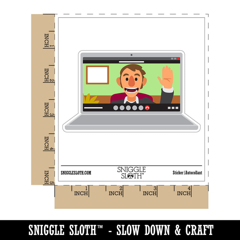 Laptop Video Call Meeting Computer Chat Waterproof Vinyl Phone Tablet Laptop Water Bottle Car Window Bumper Decal Sticker Set - 5 Pack