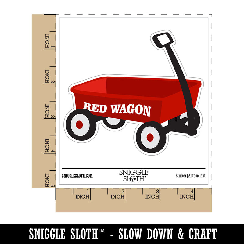 Little Red Wagon Waterproof Vinyl Phone Tablet Laptop Water Bottle Car Window Bumper Decal Sticker Set - 5 Pack