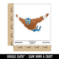 Luchador Masked Wrestler Flying Through Air Waterproof Vinyl Phone Tablet Laptop Water Bottle Car Window Bumper Decal Sticker Set - 5 Pack